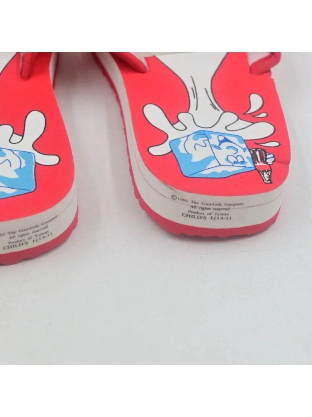 Coca Cola Flip Flops Sandals Red Beach Footwear New With Tags Vintage 1994